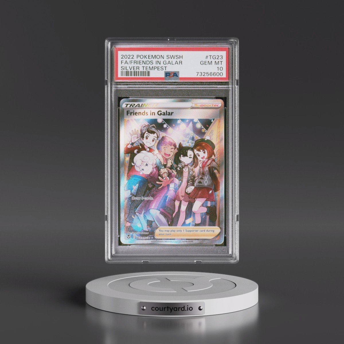 2022 Pokémon Sword & Shield Silver Tempest #TG23 Friends in Galar - Full Art (PSA 10 GEM MINT)