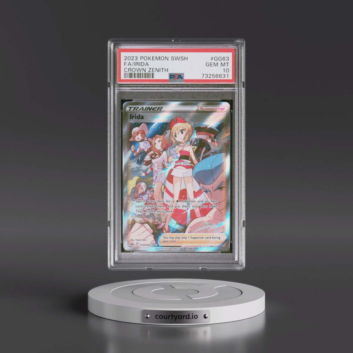 2023 Pokémon Sword and Shield Crown Zenith #GG63 Irida - Full Art (PSA 10 GEM MINT)