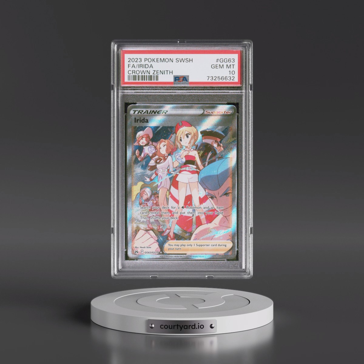 2023 Pokémon Sword and Shield Crown Zenith #GG63 Irida - Full Art (PSA 10 GEM MINT)