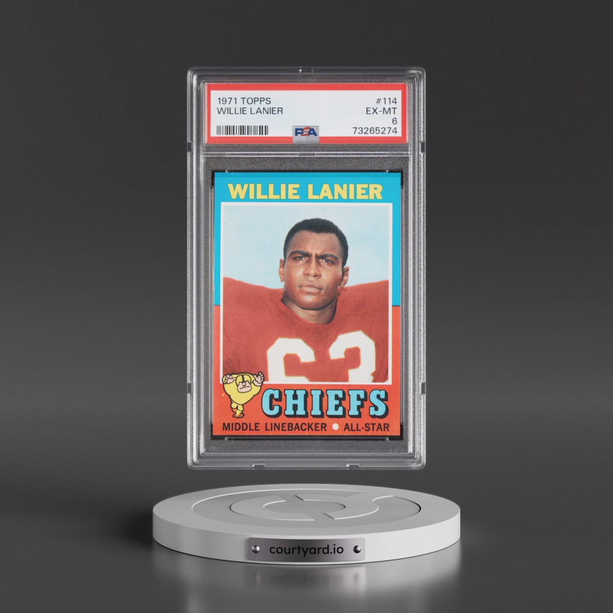 1971 Topps #114 Willie Lanier (PSA 6 EX-MT)