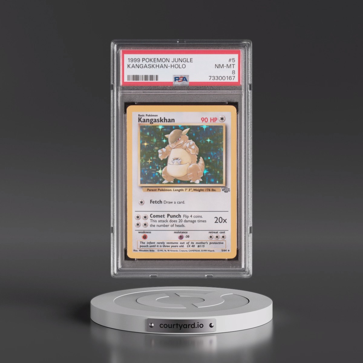 1999 Pokémon Jungle #5 Kangaskhan - Holo (PSA 8 NM-MT)