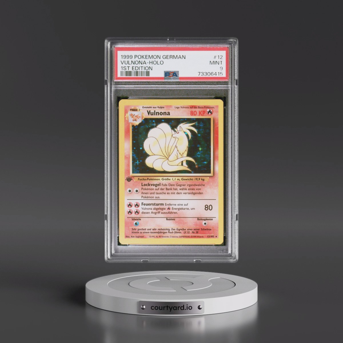 1999 Pokémon #12 Vulnona - 1st Edition Holo (PSA 9 MINT)
