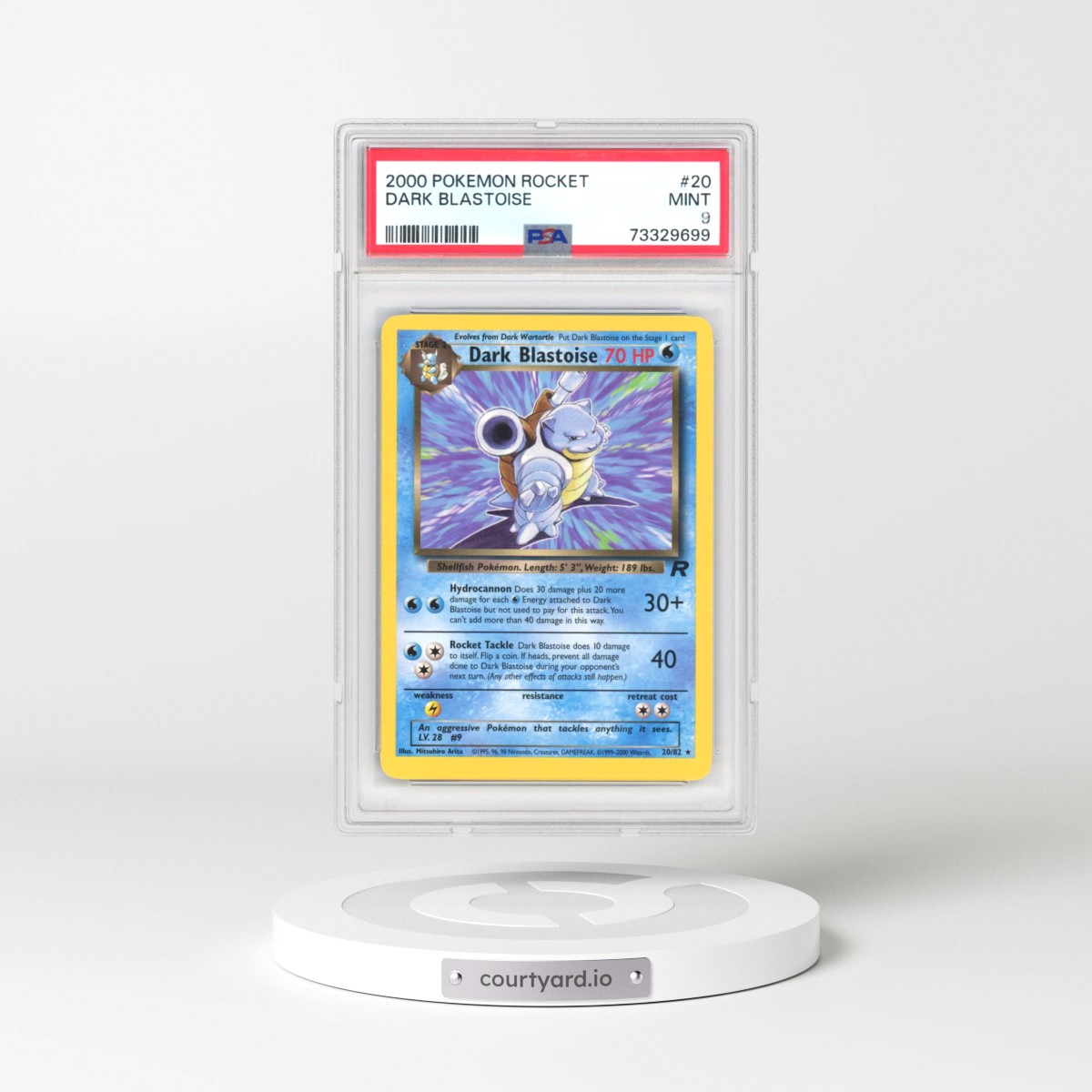 2000 Pokémon Rocket #20 Dark Blastoise (PSA 9 MINT)
