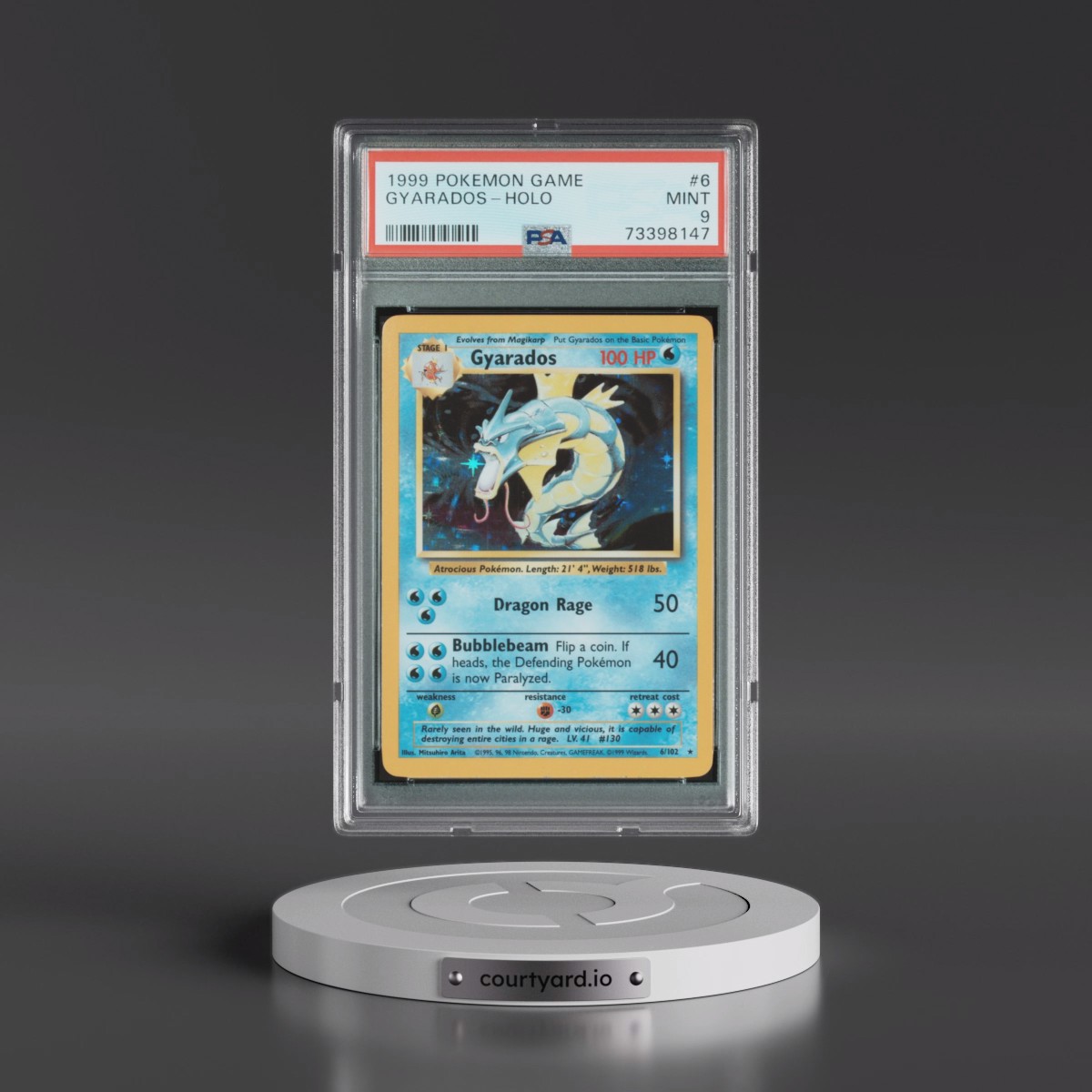1999 Pokémon Game #6 Gyarados - Holo (PSA 9 MINT)