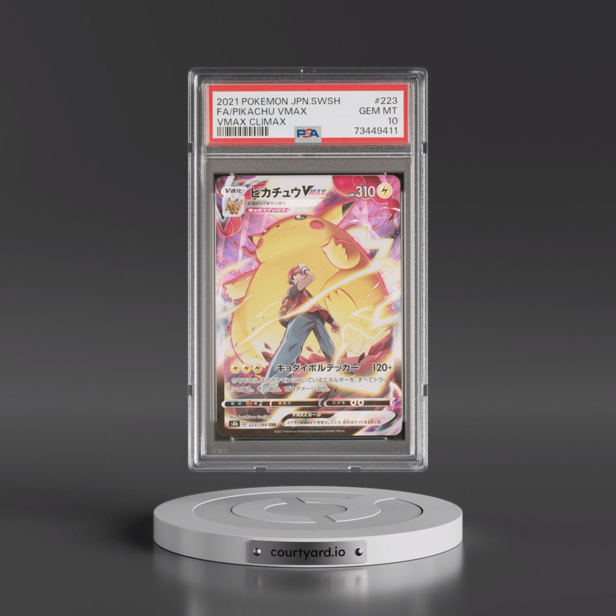 2021 Pokémon Sword & Shield Vmax Climax Pikachu Vmax - Full Art #223 PSA 10