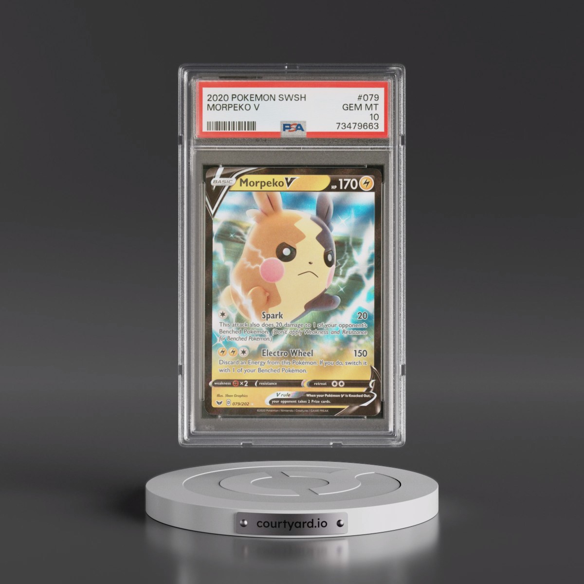 2020 Pokémon Sword & Shield #079 Morpeko V - Holo (PSA 10 GEM MINT)
