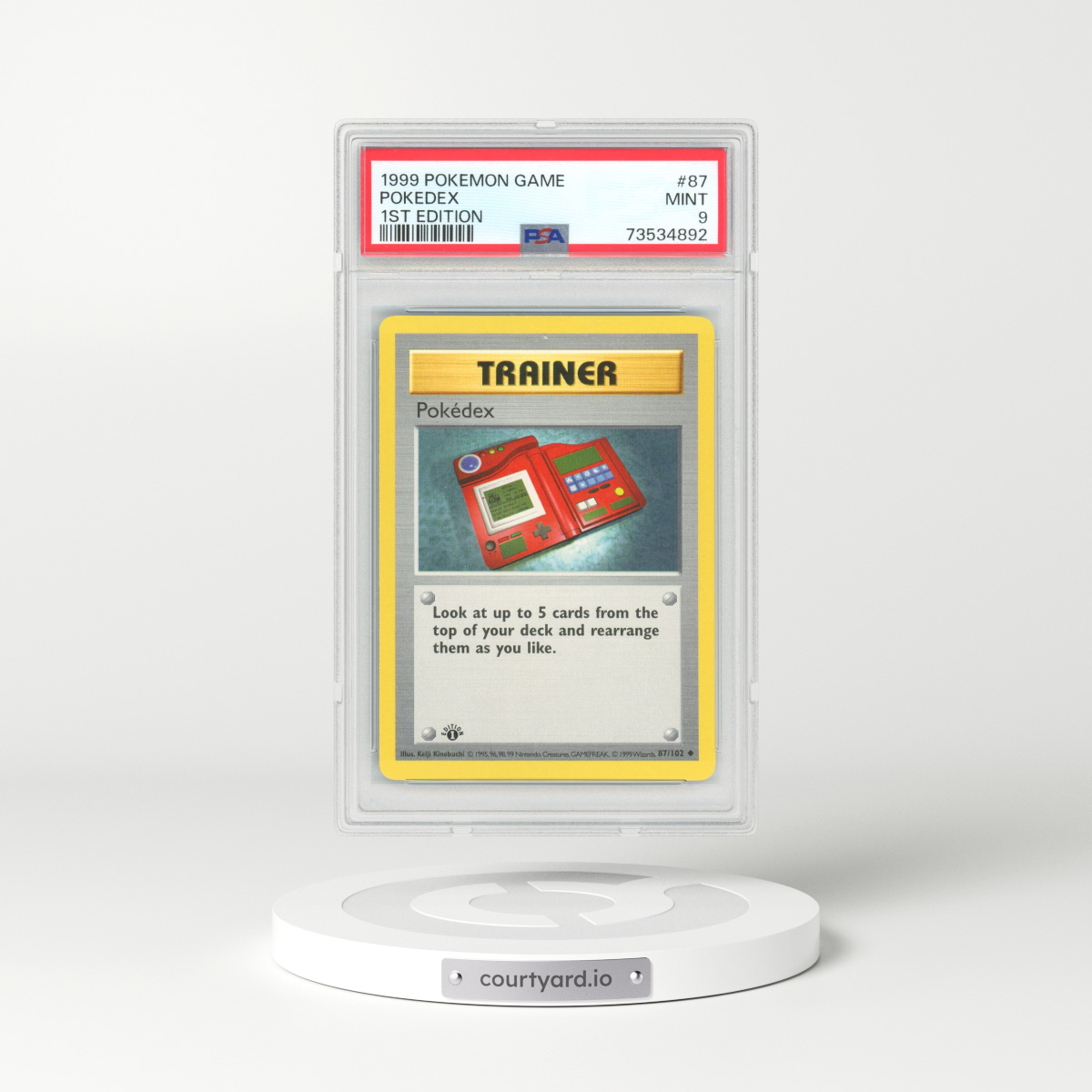 1999 Base Set #87 Pokedex - 1st Edition (PSA 9 MINT)