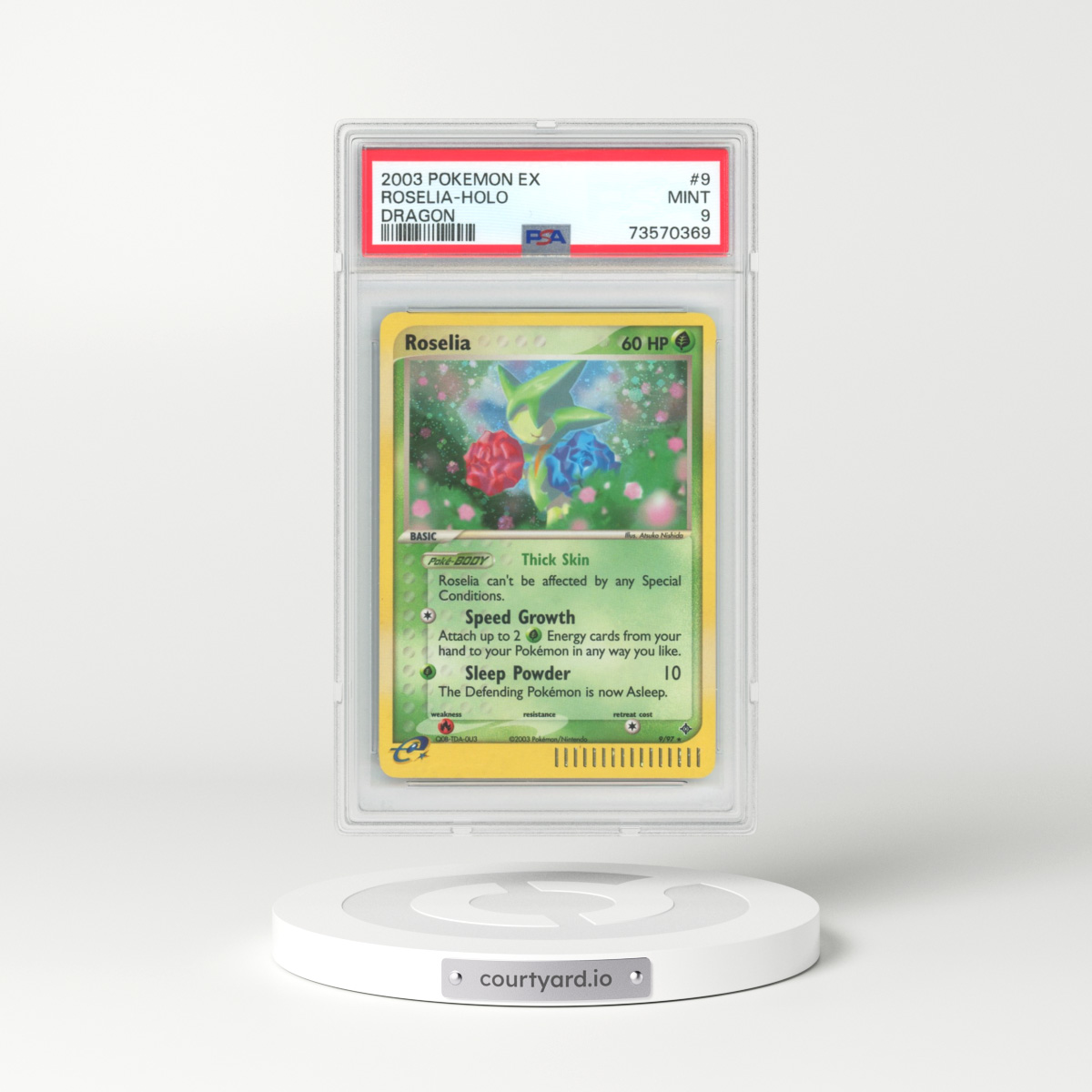 2003 EX Dragon #9 Roselia - Holo (PSA 9 MINT)