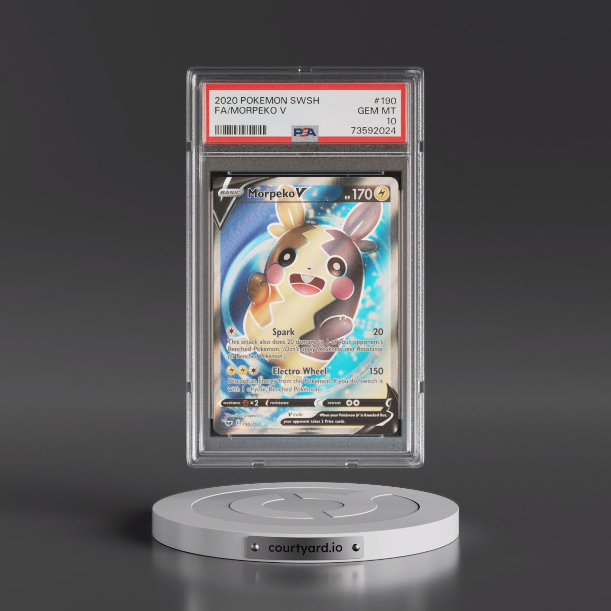 2020 Pokémon Sword & Shield #190 Morpeko V - Holo Full Art (PSA 10 GEM MINT)