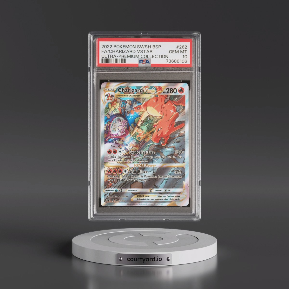 2022 Pokémon Swsh Black Star Promo #262 Charizard Vstar - Full Art Sword & Shield Ultra-Premium Collection-Charizard (PSA 10 GEM MINT)
