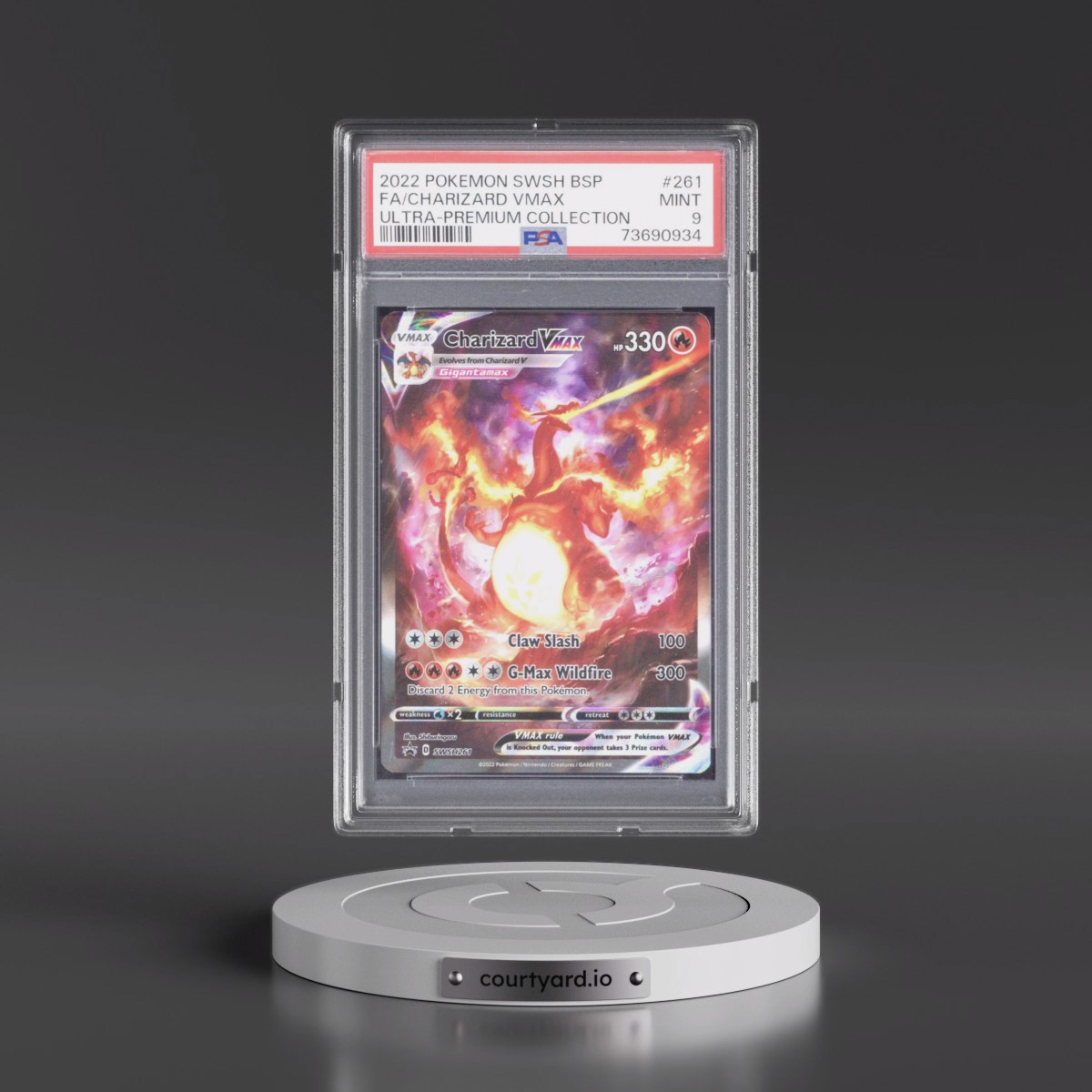 2022 Pokémon Swsh Black Star Promo #261 Charizard Vmax - Full Art Sword & Shield Ultra-Premium Collection-Charizard (PSA 9 MINT)