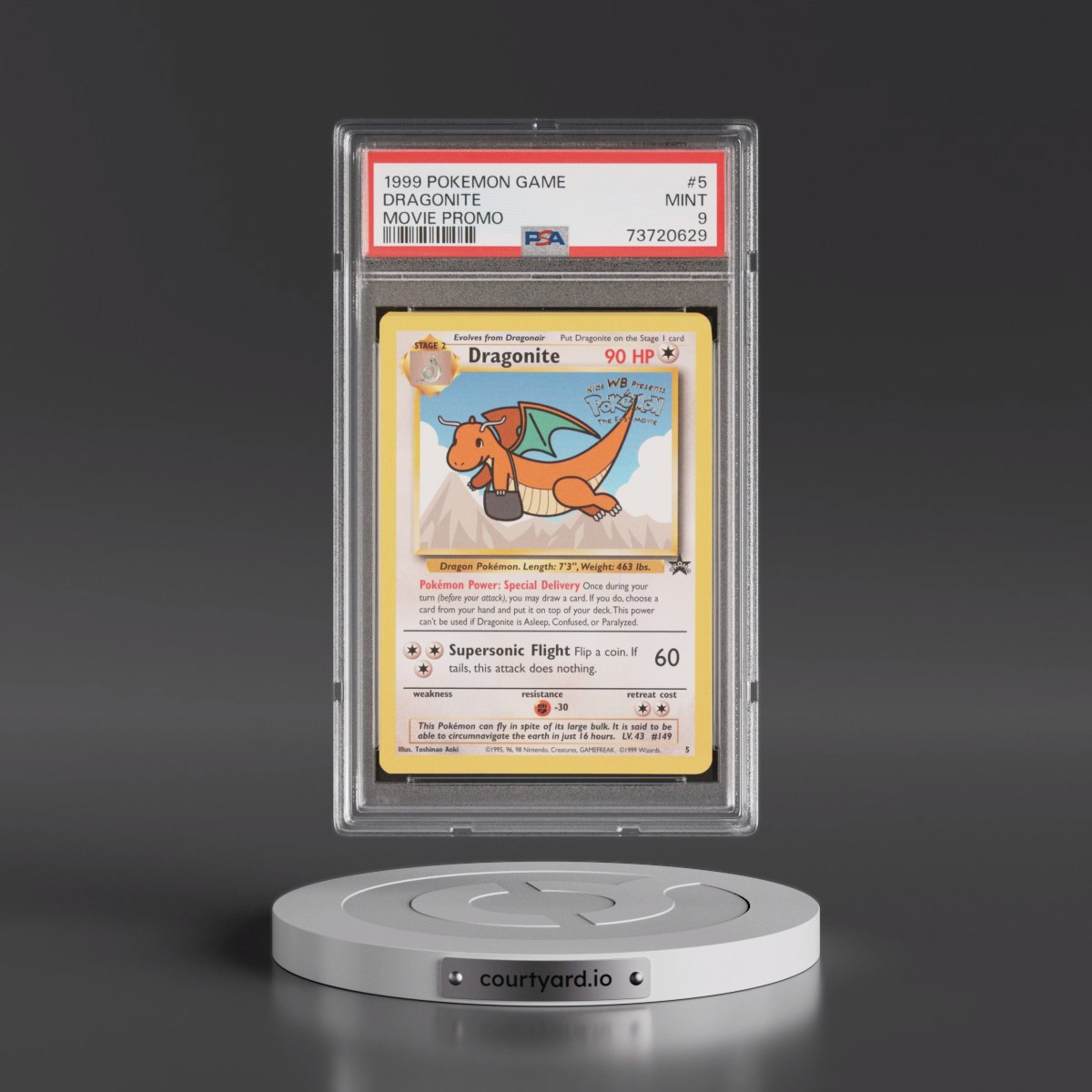 1999 Pokémon Game Movie #5 Dragonite - Movie Promo (PSA 9 MINT)
