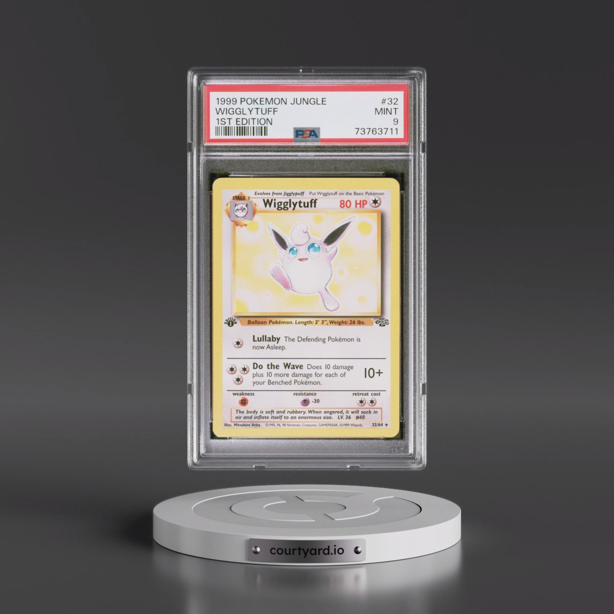 1999 Pokémon Jungle #32 Wigglytuff - 1st Edition (PSA 9 MINT)