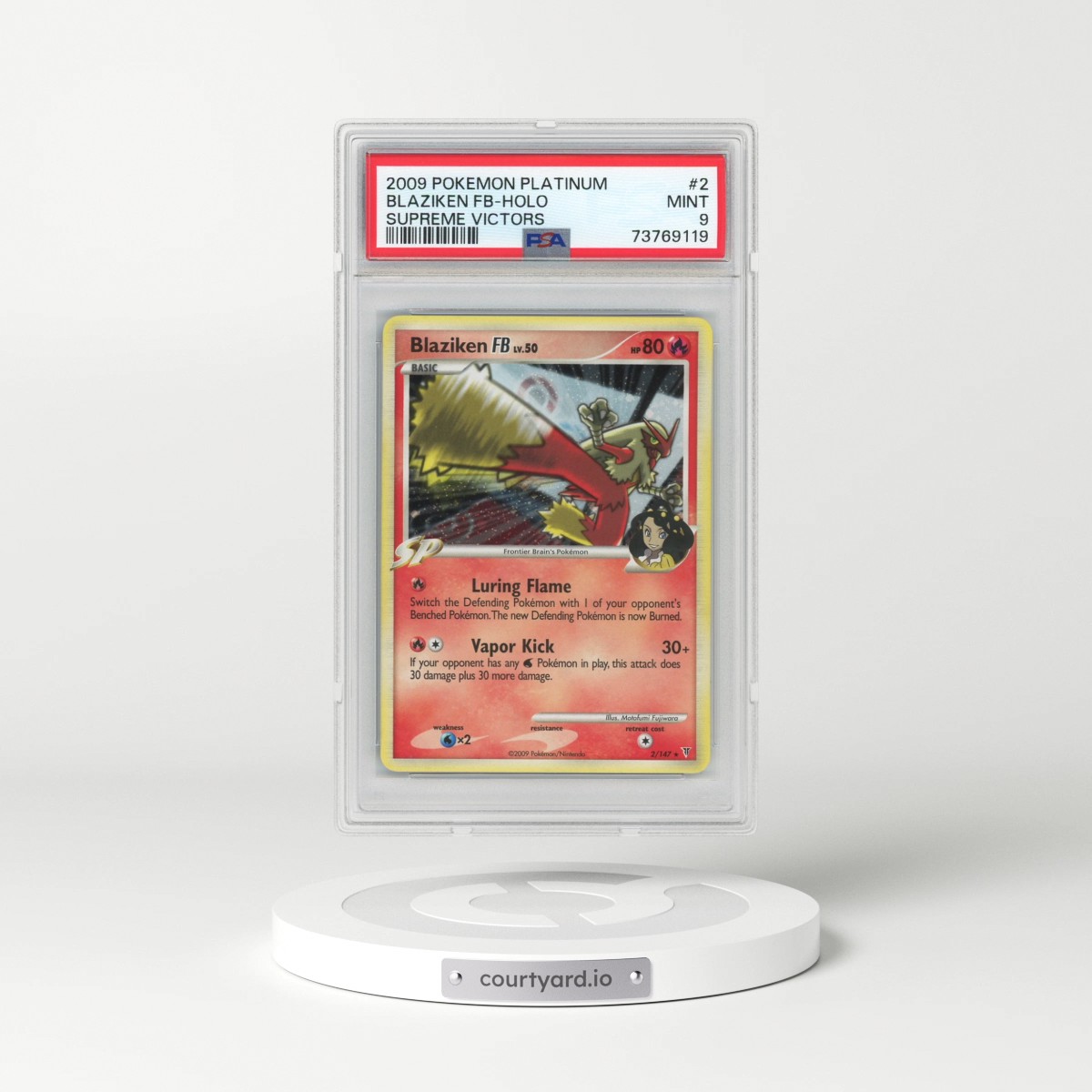 2009 Pokémon Platinum Supreme Victors #2 Blaziken FB - Holo (PSA 9 MINT)