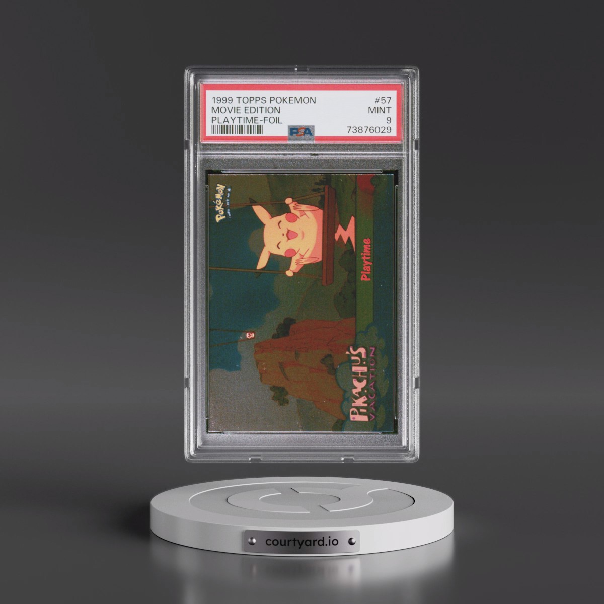 1999 Topps Pokémon the Movie Edt #57 Movie Edition - Playtime-Foil (PSA 9 MINT)