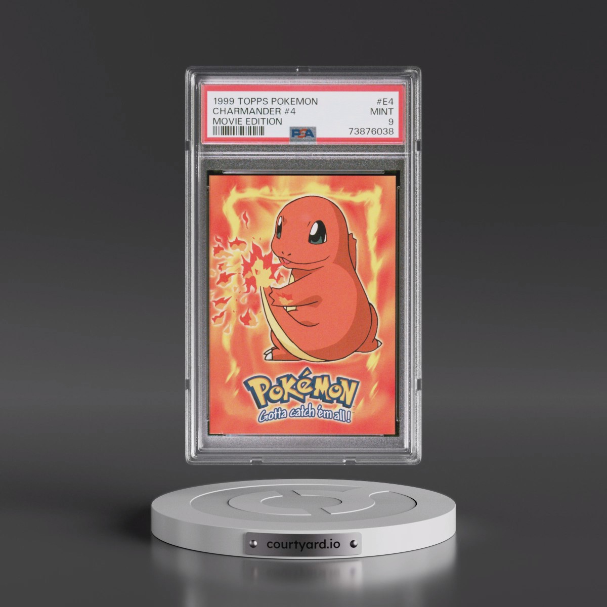 1999 Topps Pokémon the Movie Edt #E4 Charmander #4 (PSA 9 MINT)