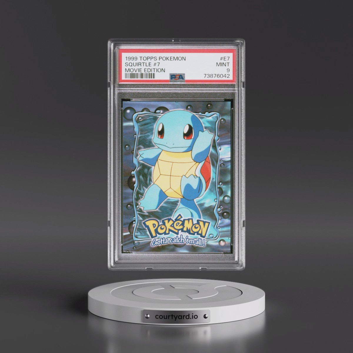 1999 Topps Pokémon the Movie Edt #E7 Squirtle #7 (PSA 9 MINT)