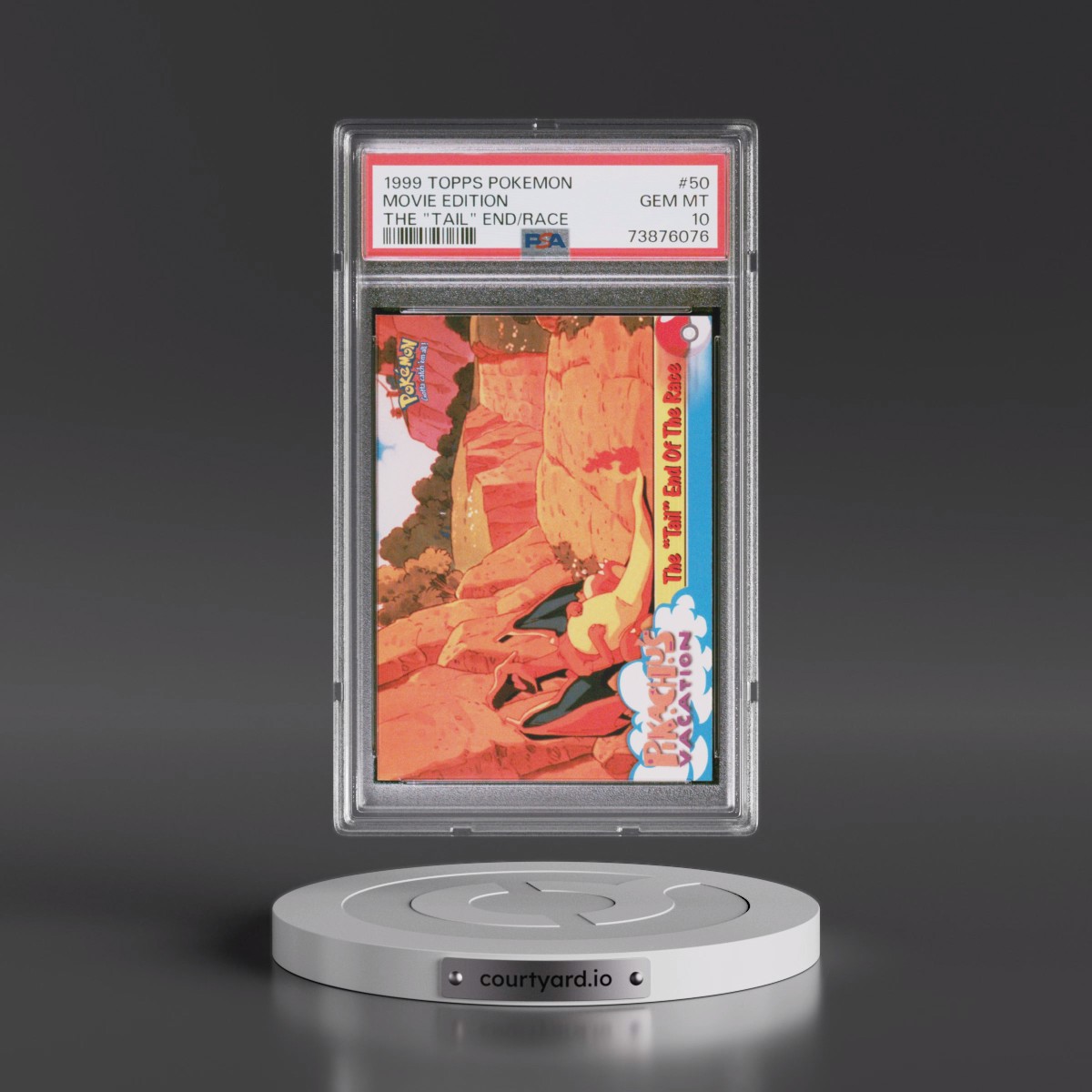 1999 Topps Pokémon the Movie Edt #50 Movie Edition - The "Tail" End of the Race (PSA 10 GEM MINT)