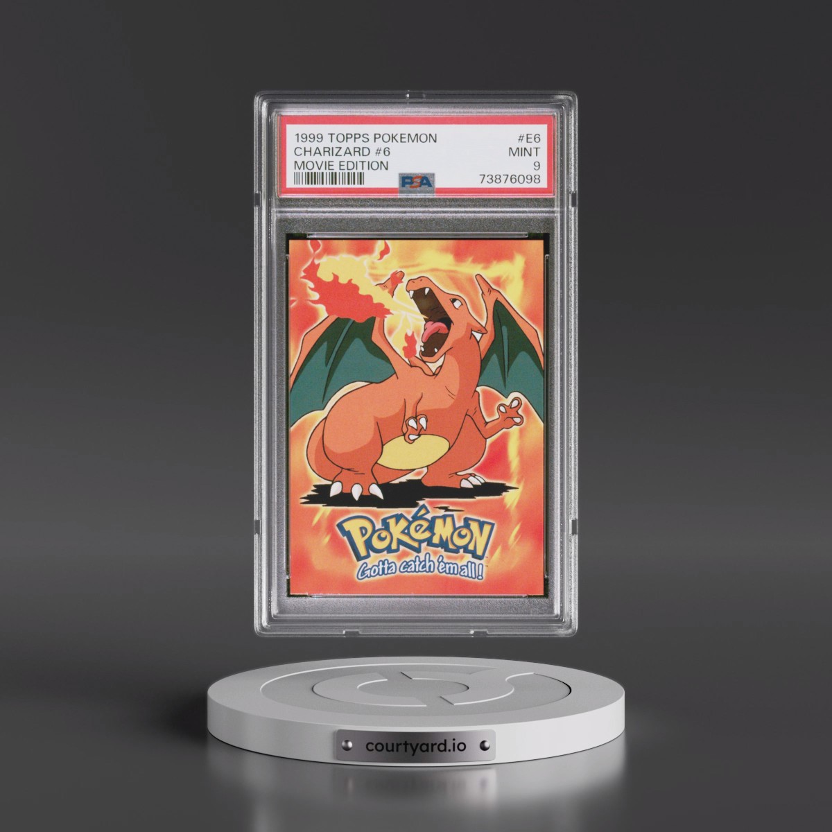 1999 Topps Pokémon the Movie Edt #E6 Charizard #6 (PSA 9 MINT)