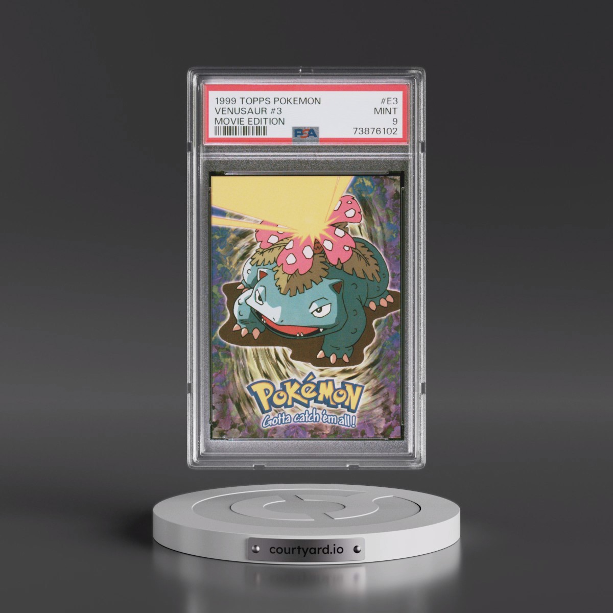 1999 Topps Pokémon the Movie Edt #E3 Venusaur #3 (PSA 9 MINT)