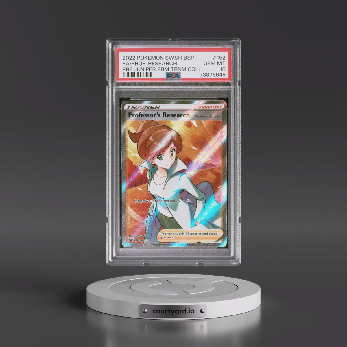 2022 Pokémon Swsh Black Star Promo #152 Professor's Research - Full Art Professor Juniper Premium Tournament Collection (PSA 10 GEM MINT)