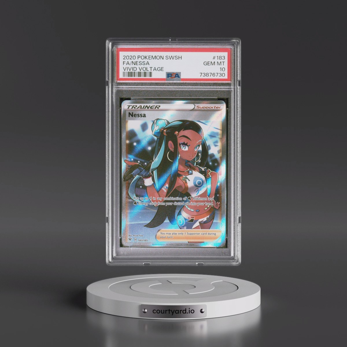 2020 Pokémon Sword & Shield Vivid Voltage #183 Nessa - Full Art (PSA 10 GEM MINT)