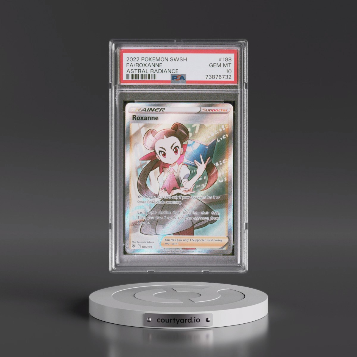2022 Pokémon Sword & Shield Astral Radiance #188 Roxanne - Full Art (PSA 10 GEM MINT)