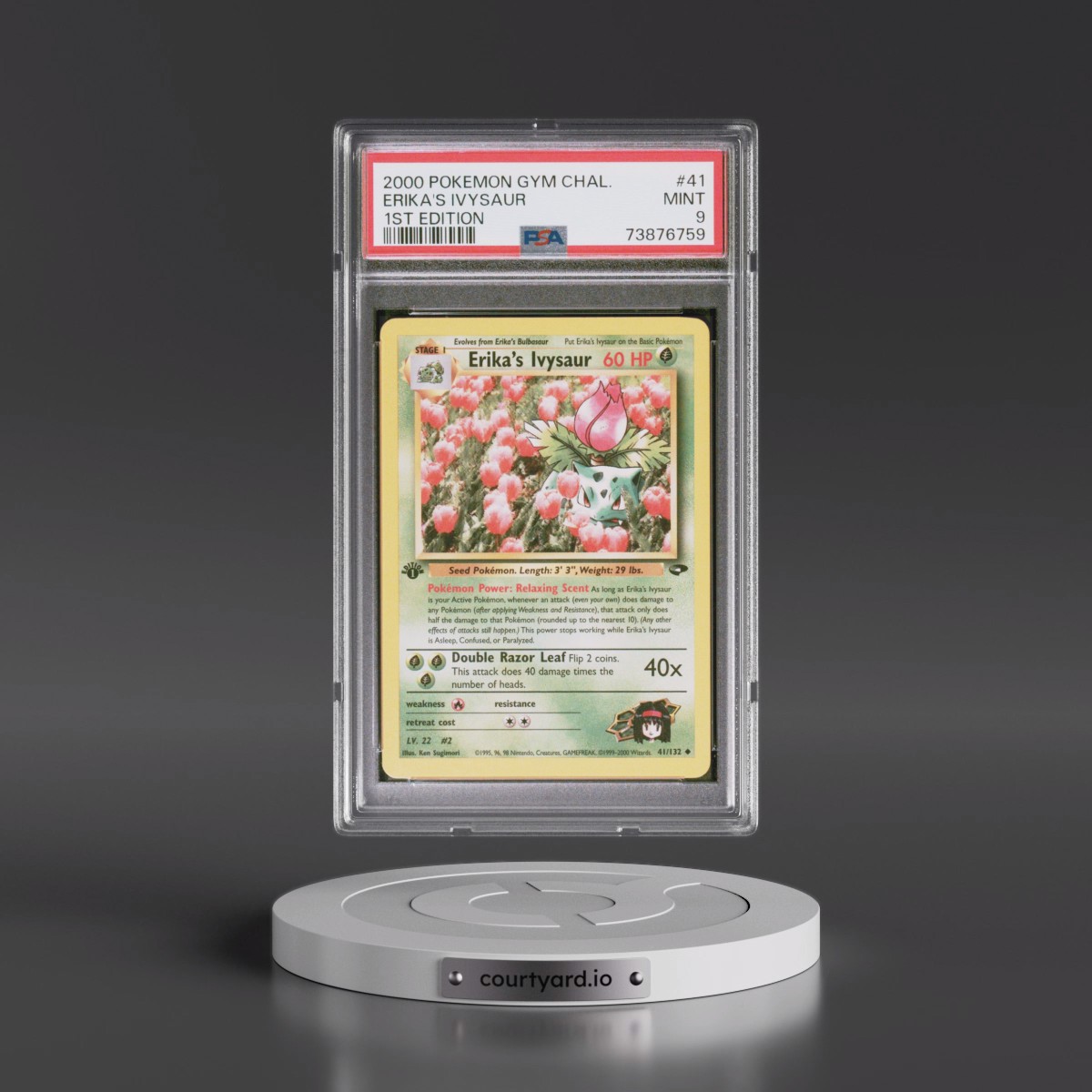 2000 Pokémon Gym Challenge #41 Erika's Ivysaur - 1st Edition (PSA 9 MINT)