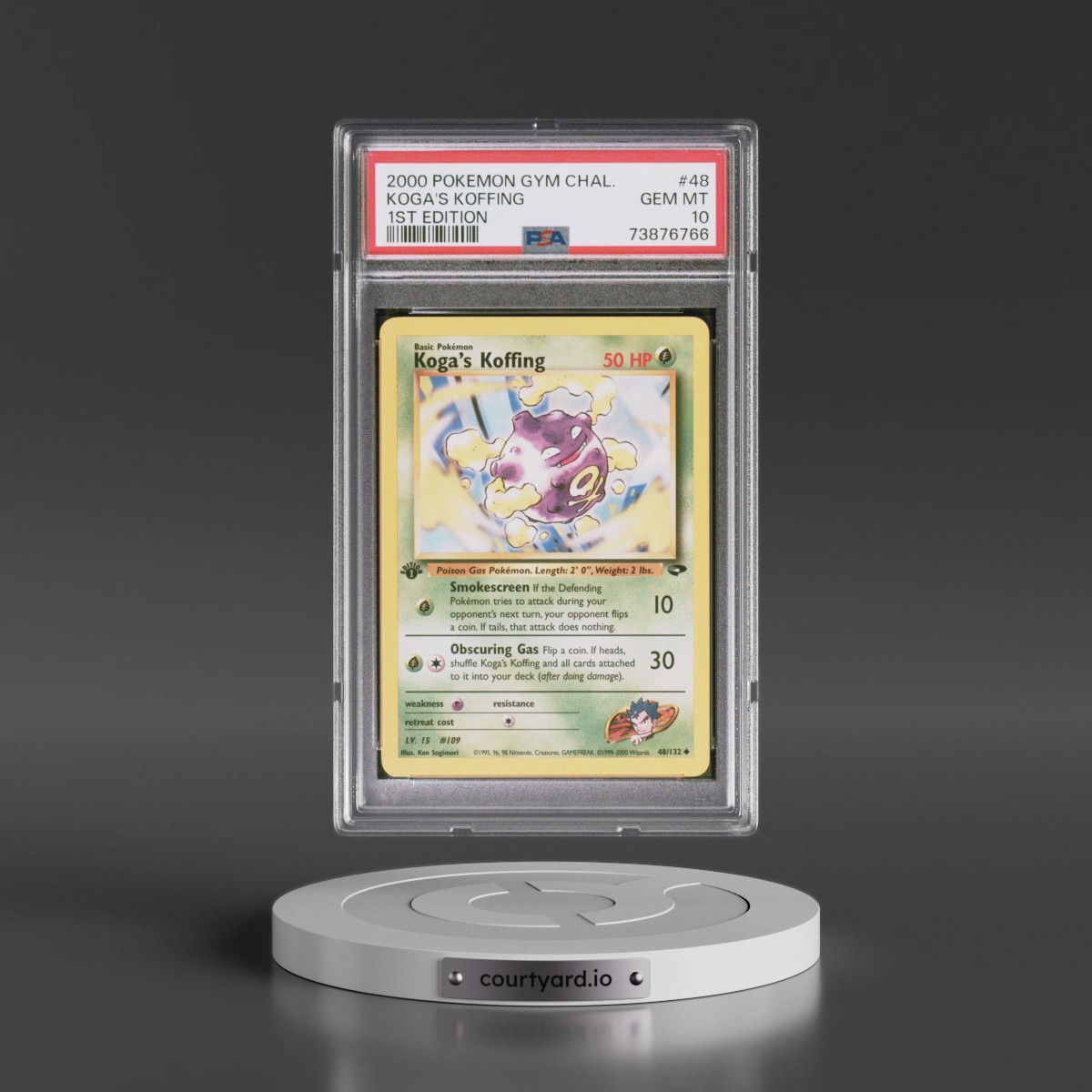 2000 Pokémon Gym Challenge #48 Koga's Koffing - 1st Edition (PSA 10 GEM MINT)