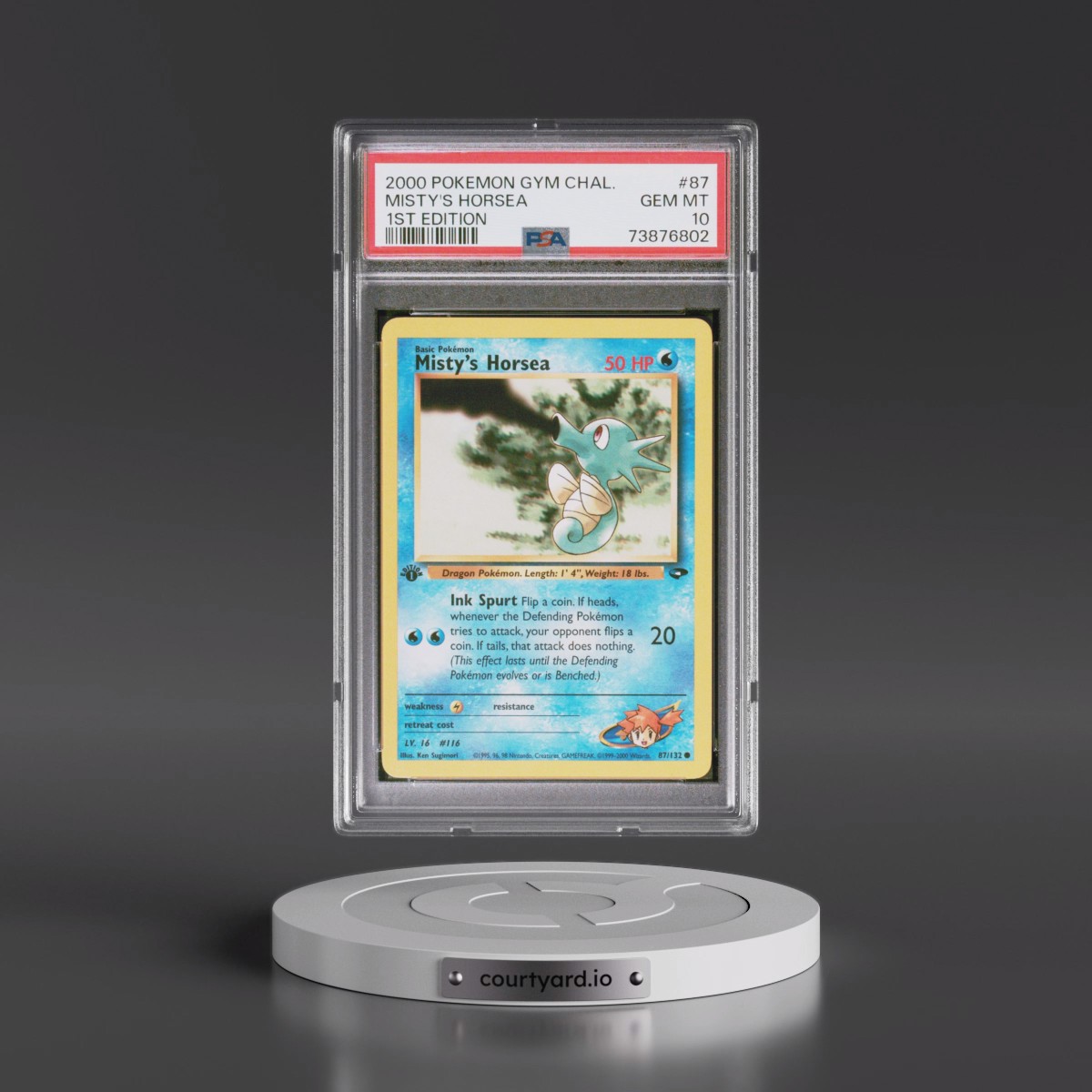 2000 Pokémon Gym Challenge #87 Misty's Horsea - 1st Edition (PSA 10 GEM MINT)
