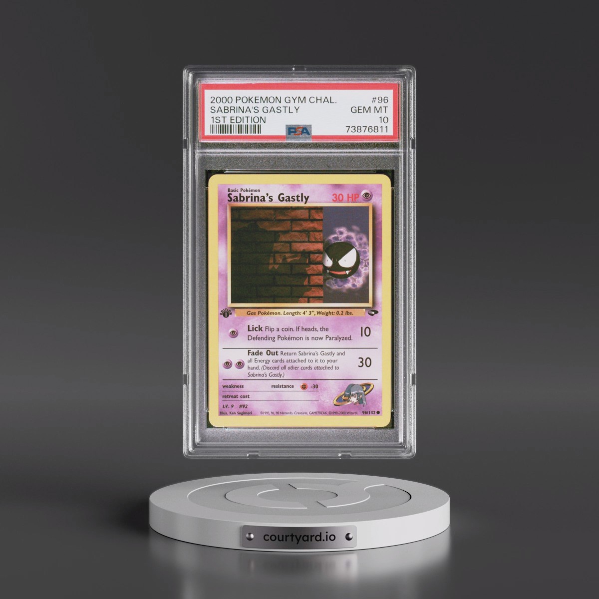 2000 Pokémon Gym Challenge #96 Sabrina's Gastly - 1st Edition (PSA 10 GEM MINT)