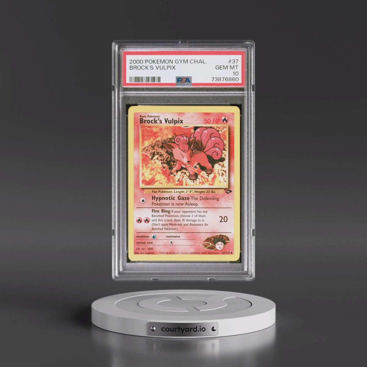 2000 Pokémon Gym Challenge #37 Brock's Vulpix (PSA 10 GEM MINT)