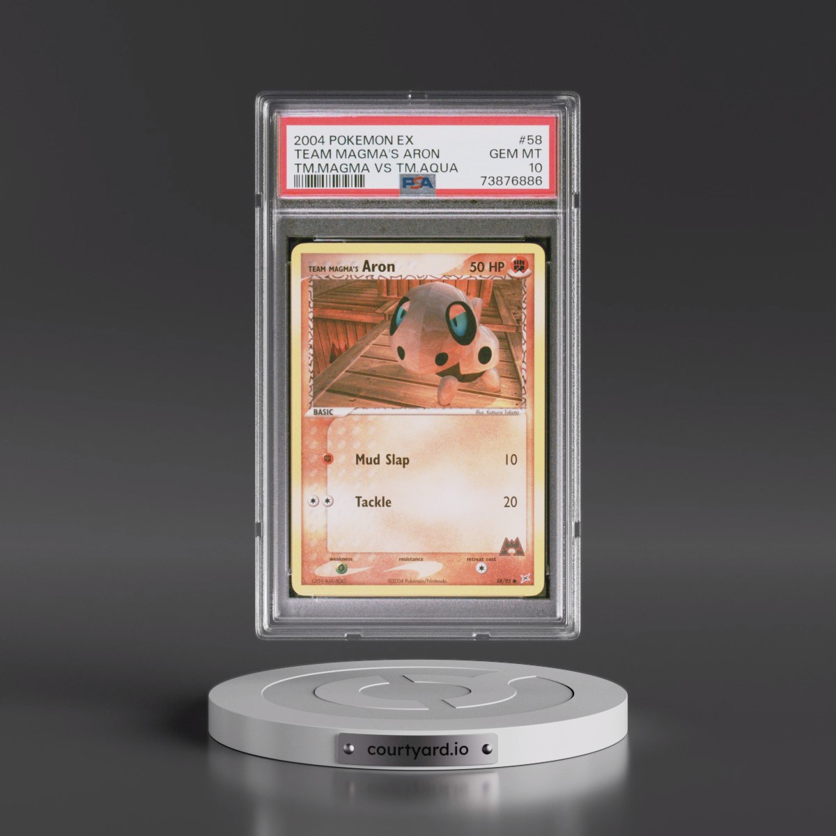 2004 Pokémon EX Team Magma VS Team Aqua #58 Team Magma's Aron (PSA 10 GEM MINT)