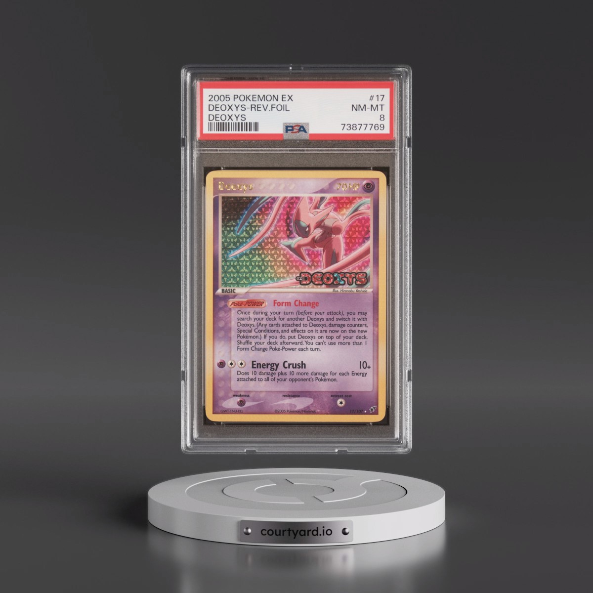 2005 Pokémon EX Deoxys #17 Deoxys - Reverse Foil (PSA 8 NM-MT)