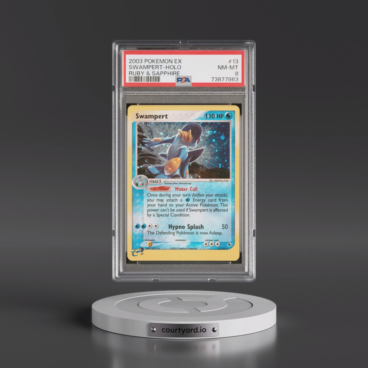 2003 Pokémon EX Ruby & Sapphire #13 Swampert - Holo (PSA 8 NM-MT)