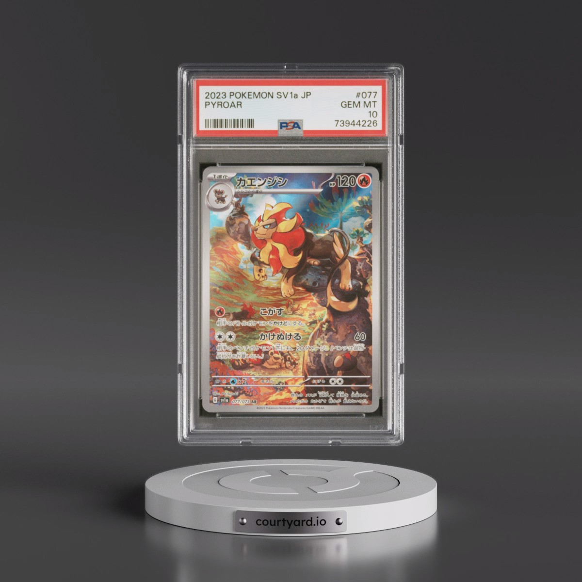 2023 Pokémon Sv1a-Triplet Beat #077 Pyroar - Art Rare (PSA 10 GEM MINT)