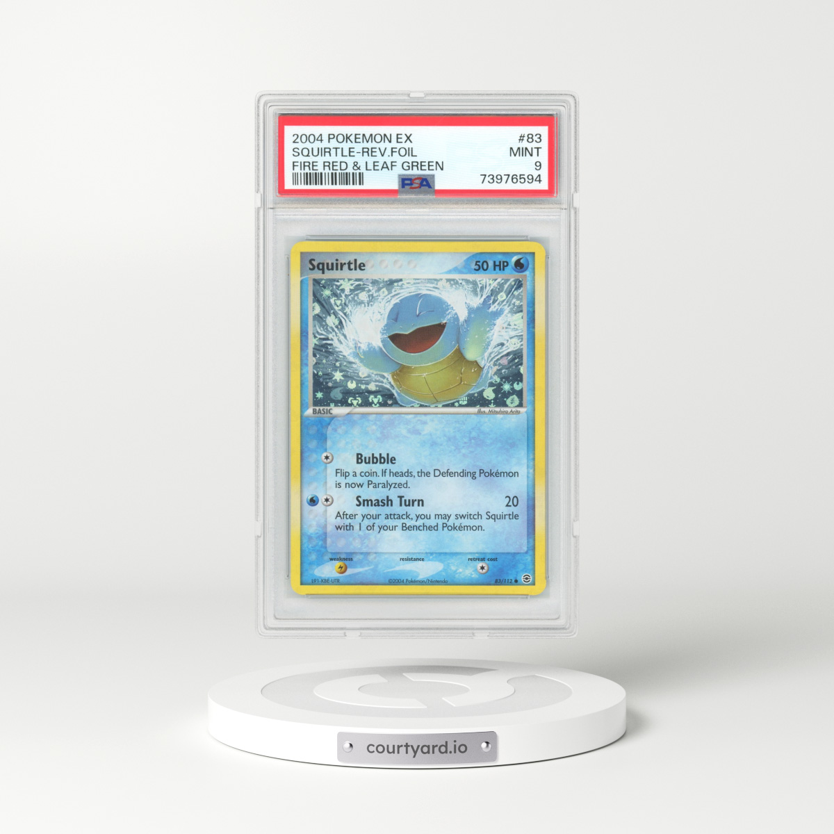 2004 EX FireRed & LeafGreen #83 Squirtle - Holo (PSA 9 MINT)