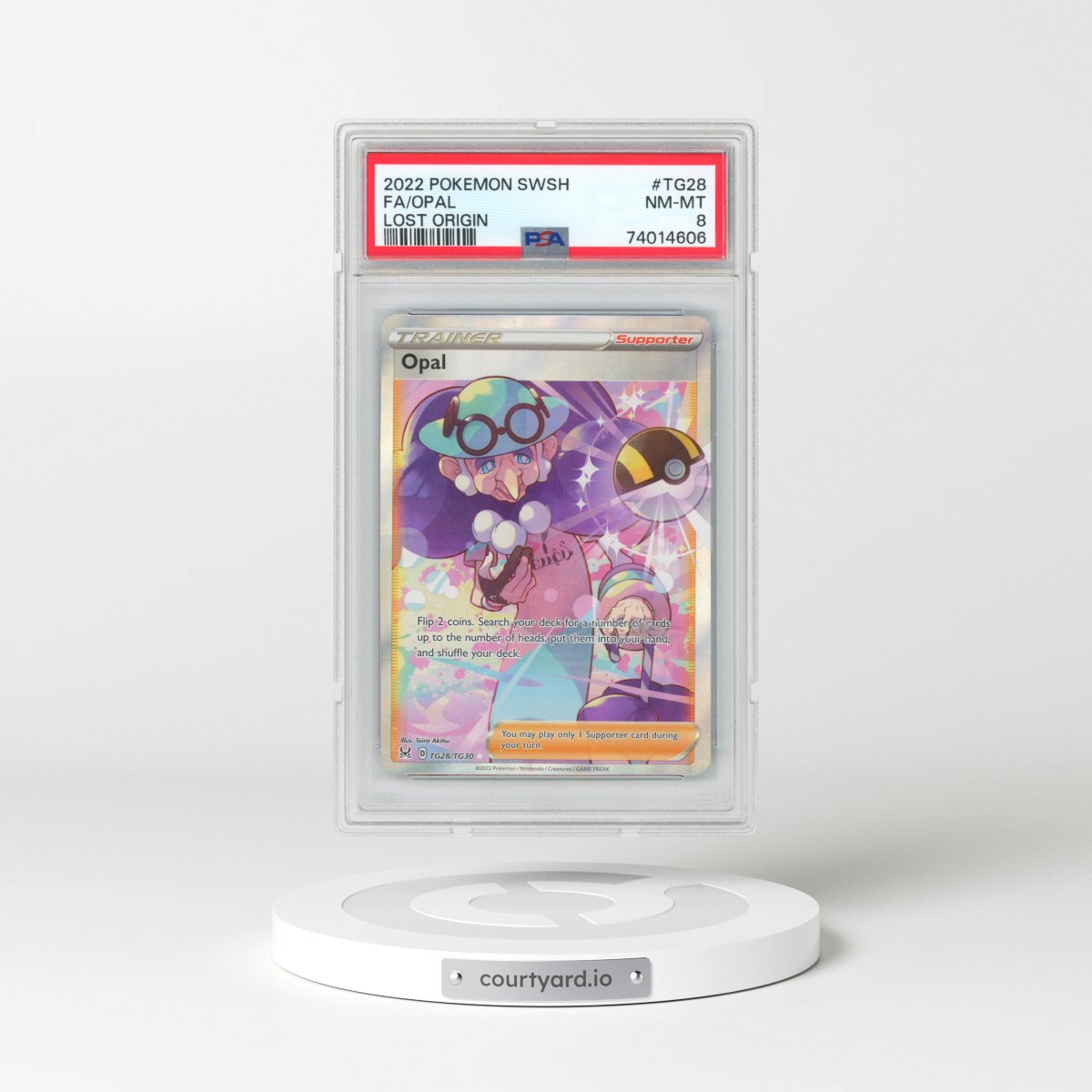 2022 Pokémon Sword & Shield Lost Origin #TG28 Opal - Full Art (PSA 8 NM-MT)