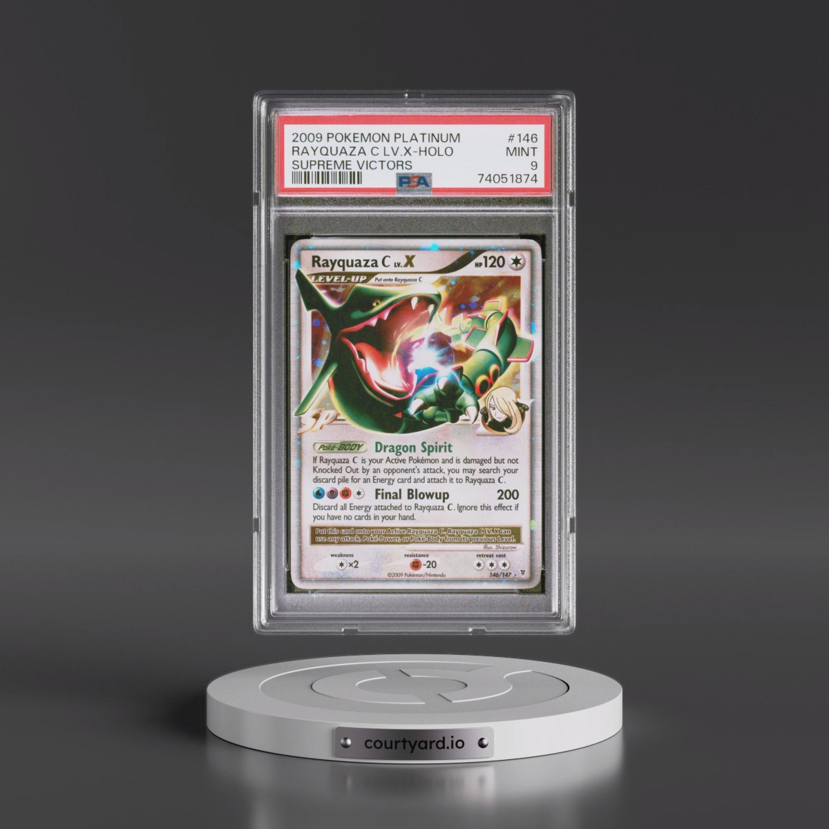 2009 Pokémon Platinum Supreme Victors #146 Rayquaza C LV.X - Holo (PSA 9 MINT)