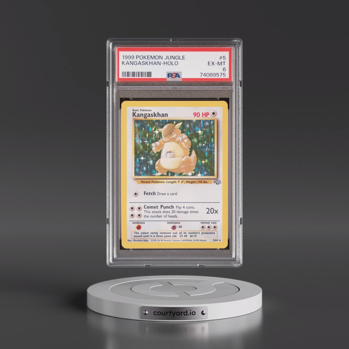 1999 Pokémon Jungle #5 Kangaskhan - Holo (PSA 6 EX-MT)