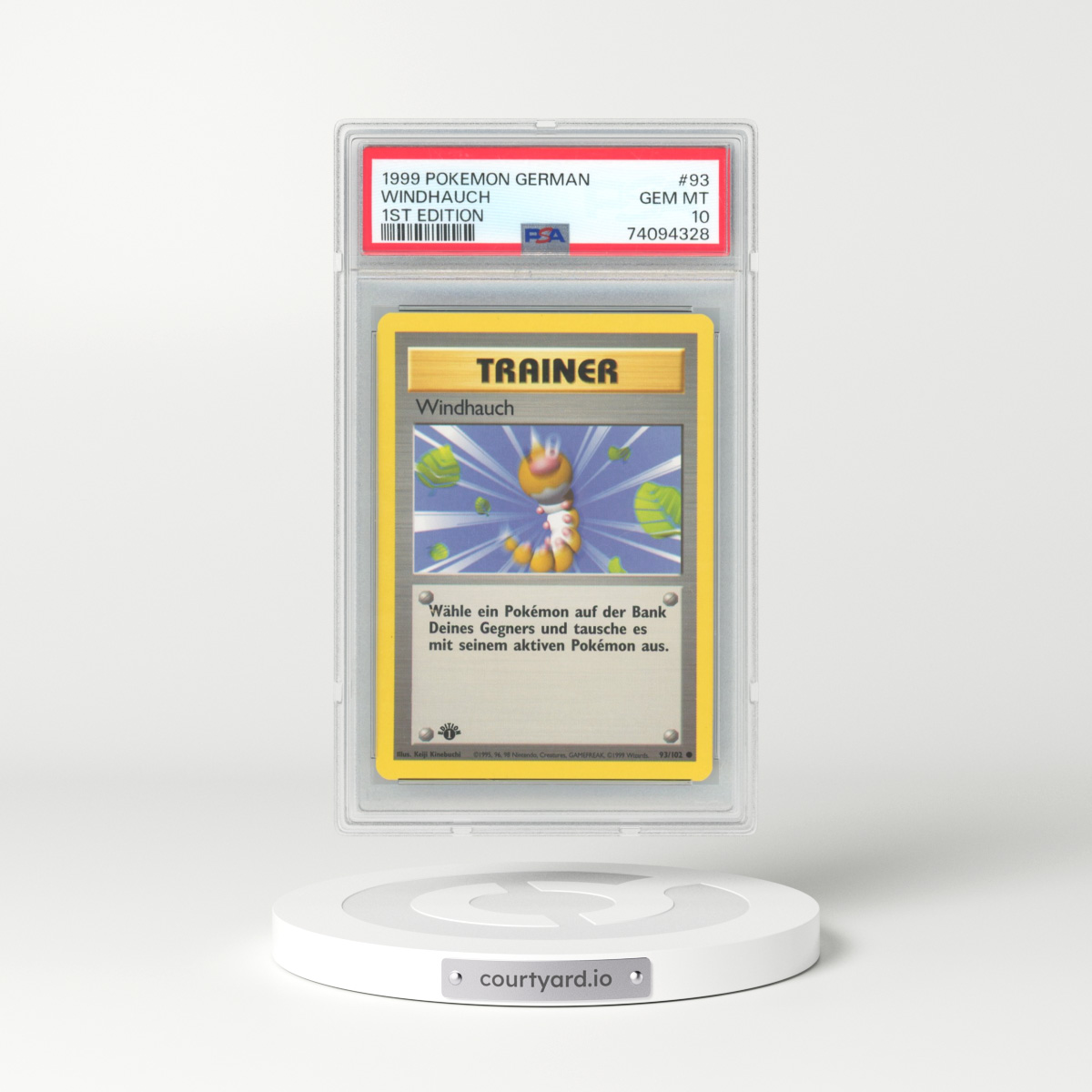 1999 Pokémon #93 Windhauch - 1st Edition (PSA 10 GEM MINT)