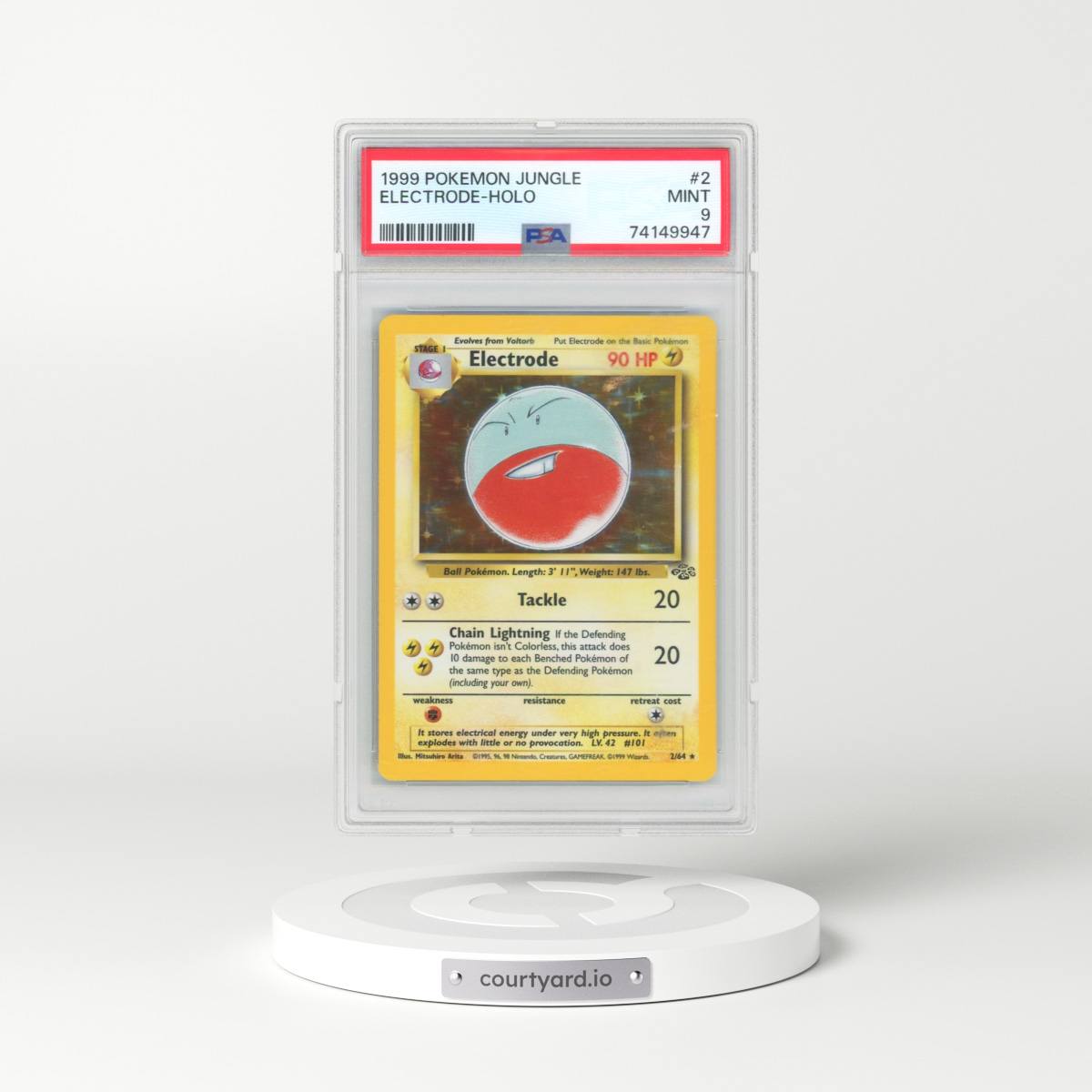 1999 Pokémon Jungle #2 Electrode - Holo (PSA 9 MINT)