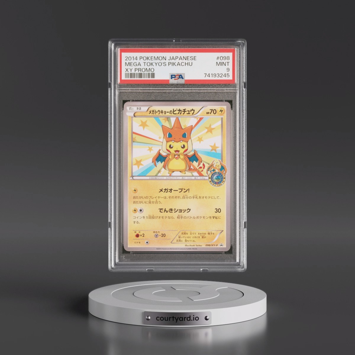 2014 Pokémon XY Promo #098 Mega Tokyo's Pikachu (PSA 9 MINT)