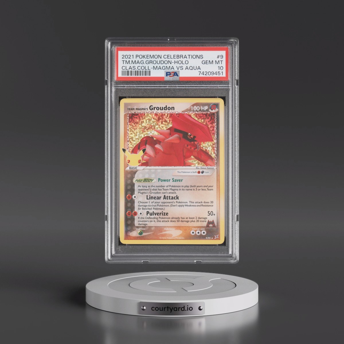 2021 Pokémon Celebrations Classic Collection #9 Team Magma's Groudon - Holo (PSA 10 GEM MINT)