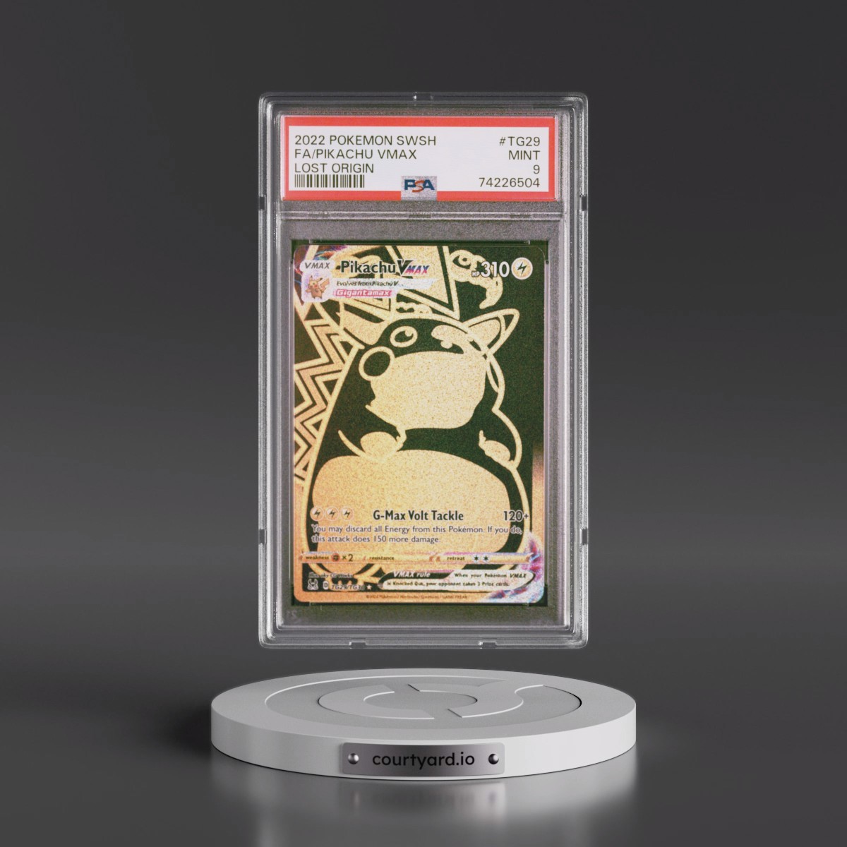 2022 Pokémon Sword & Shield Lost Origin #TG29 Pikachu Vmax - Full Art (PSA 9 MINT)