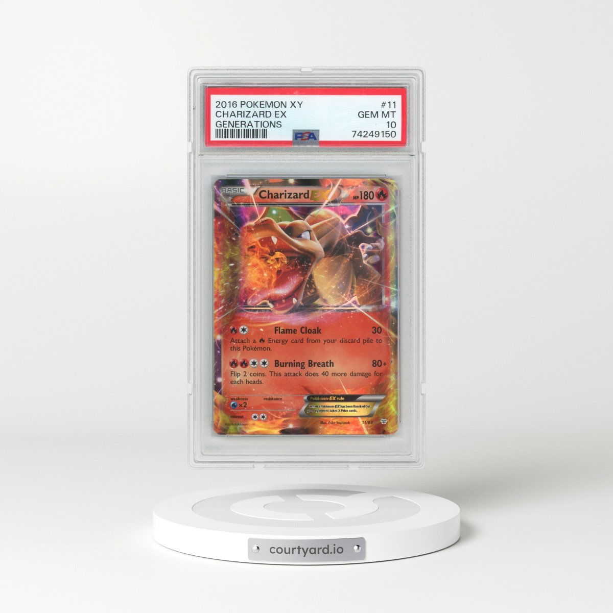 2016 Pokémon XY Generations #11 Charizard EX - Holo (PSA 10 GEM MINT)