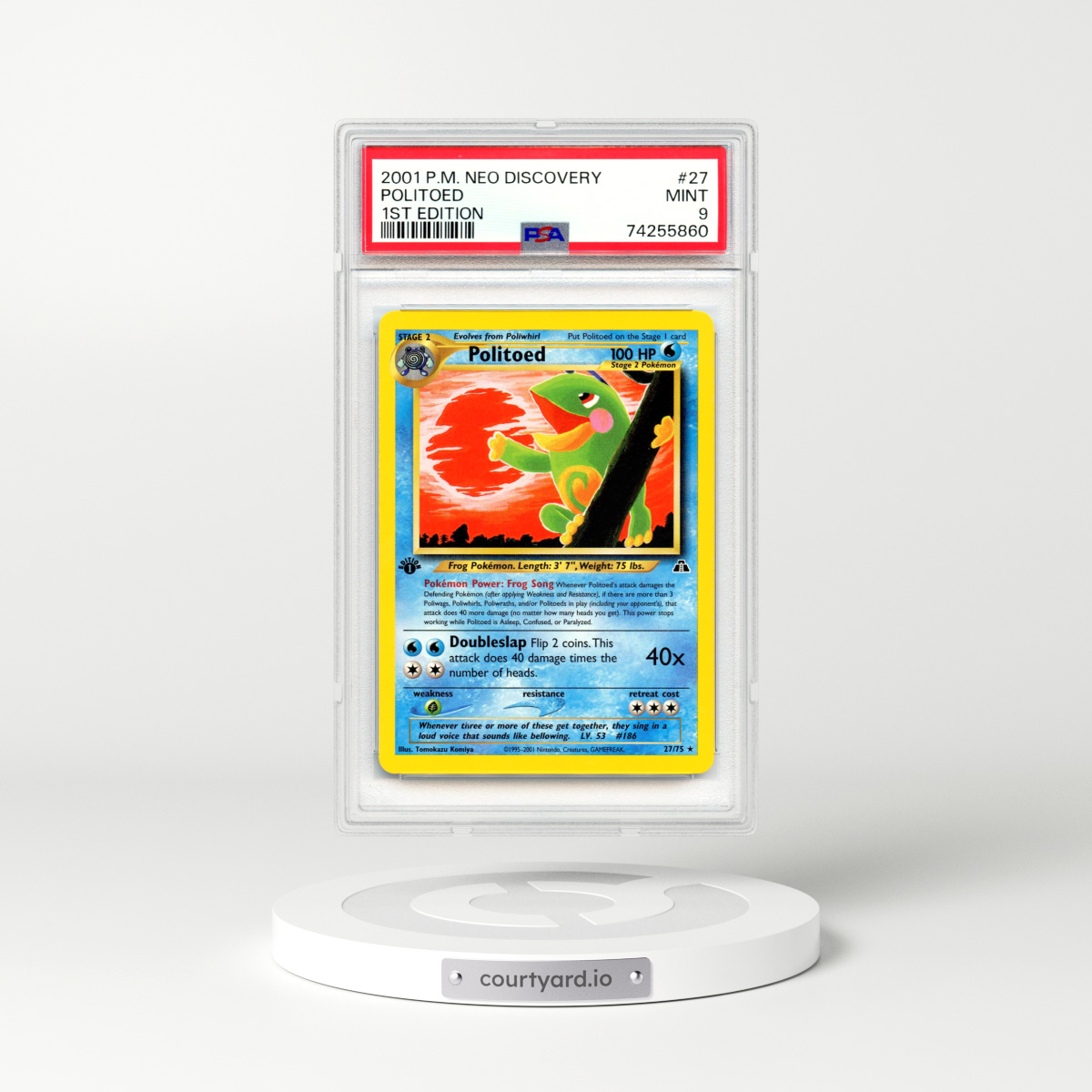 2001 Neo Discovery #27 Politoed - 1st Edition (PSA 9 MINT)