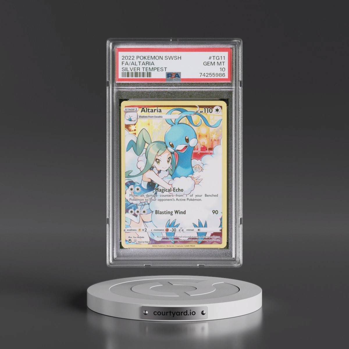 2022 Pokémon Sword & Shield Silver Tempest #TG11 Altaria - Full Art (PSA 10 GEM MINT)
