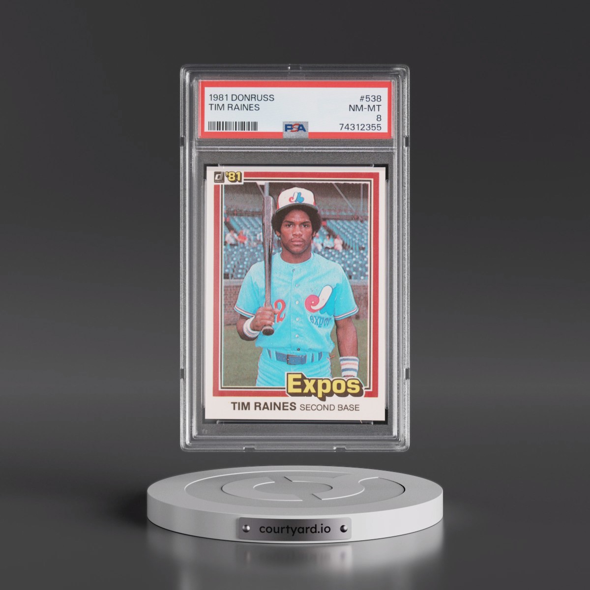 1981 Donruss #538 Tim Raines (PSA 8 NM-MT)