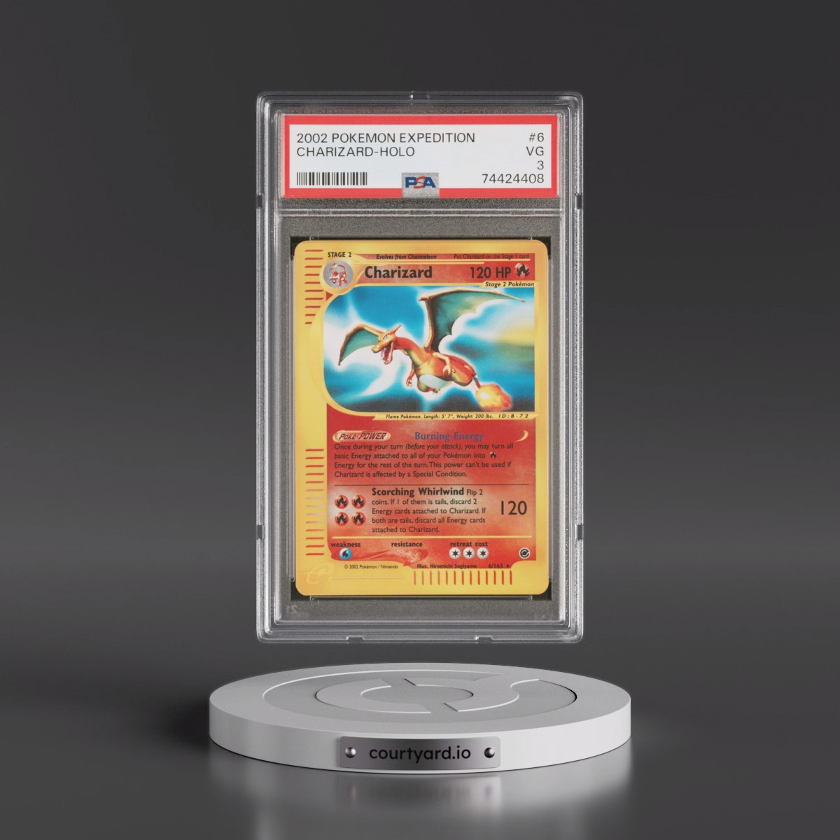 2002 Pokémon Expedition #6 Charizard - Holo (PSA 3 VG)